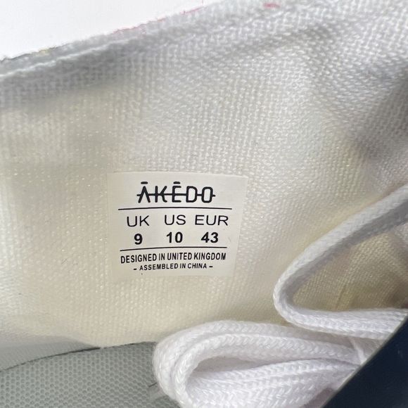 Stranger Things Hellfire Club Mens US 10 Akedo White High Top Shoes Sneakers NEW - Picture 7 of 8